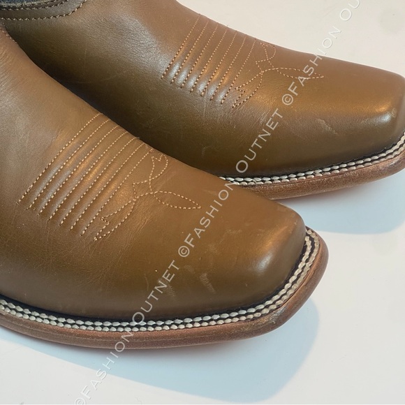 Corral Women's Saddle Cowhide Square Toe Western Boots Denim Embroidery Sz 10 - Picture 11 of 16